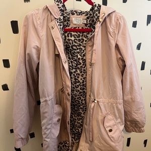 Time and Tru Pink Rain Jacket